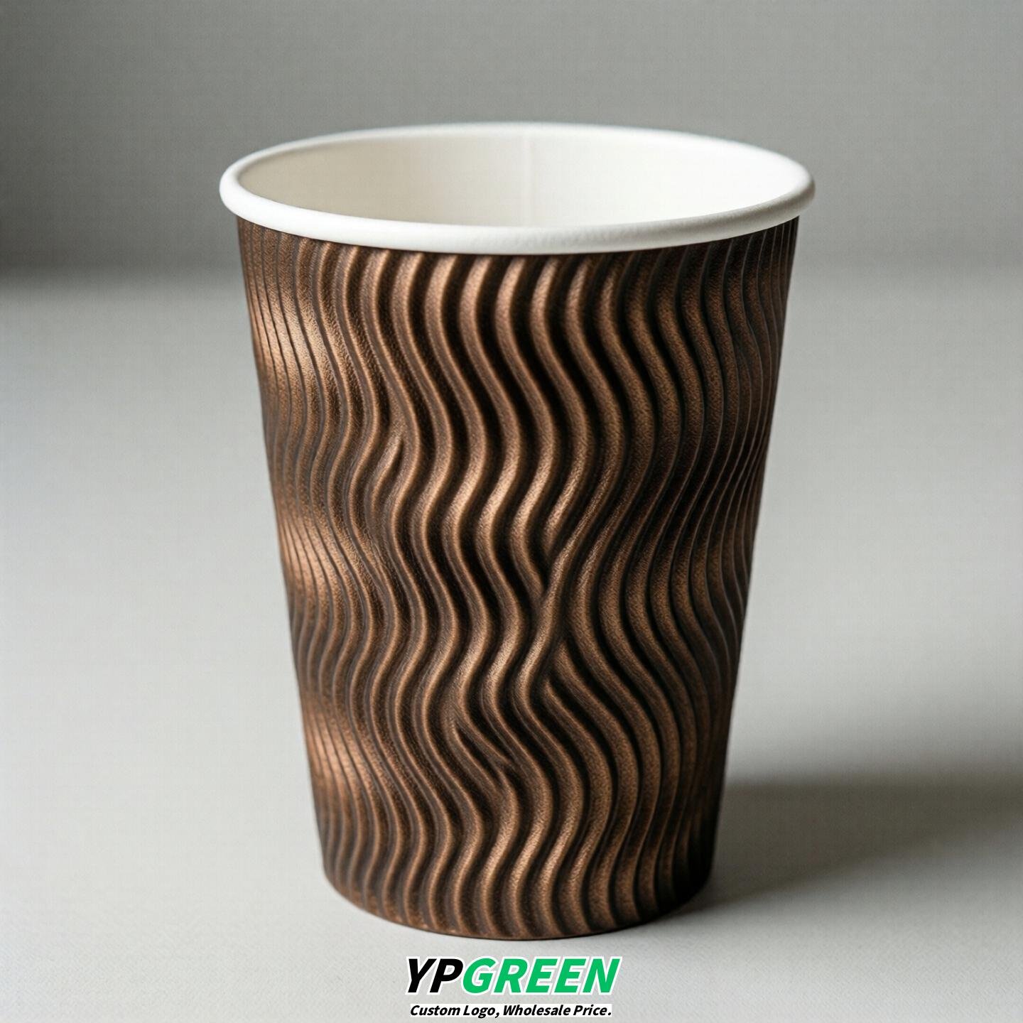 Bronze Embossed Paper Cups 10oz/12oz/16oz/20oz/22oz