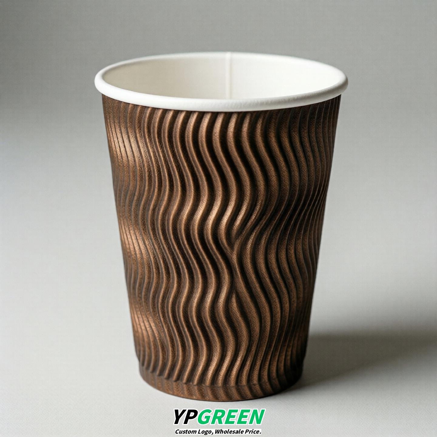 Bronze Embossed Paper Cups 10oz/12oz/16oz/20oz/22oz