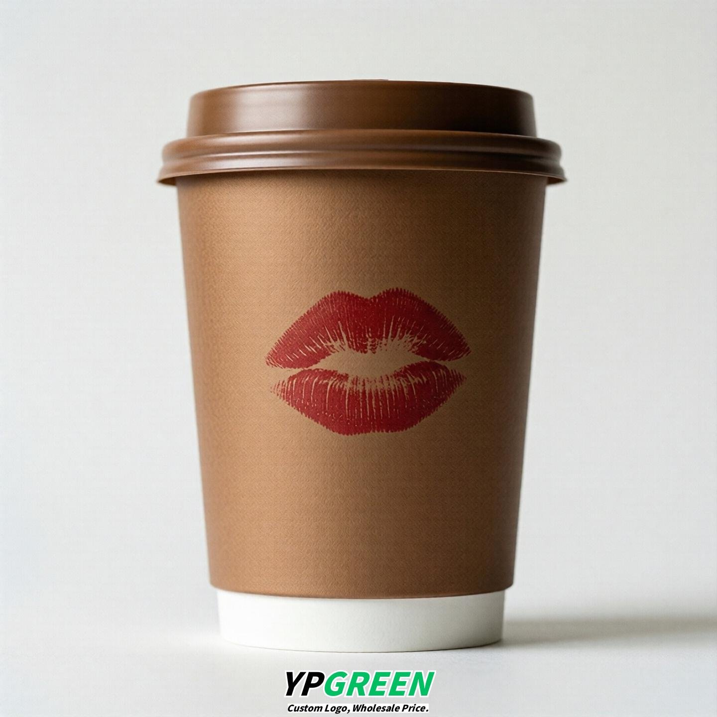 Bronze Paper Cups with Lips Print 10oz/12oz/16oz/20oz/22oz