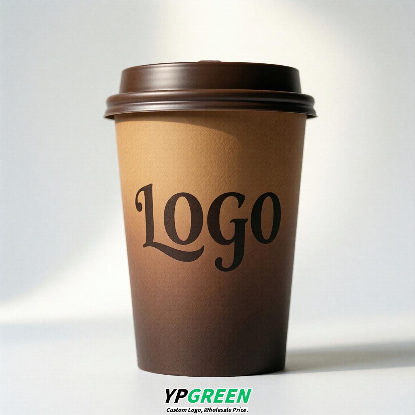 Brown Gradient Paper Cups 8oz/10oz/12oz/16oz/20oz/22oz