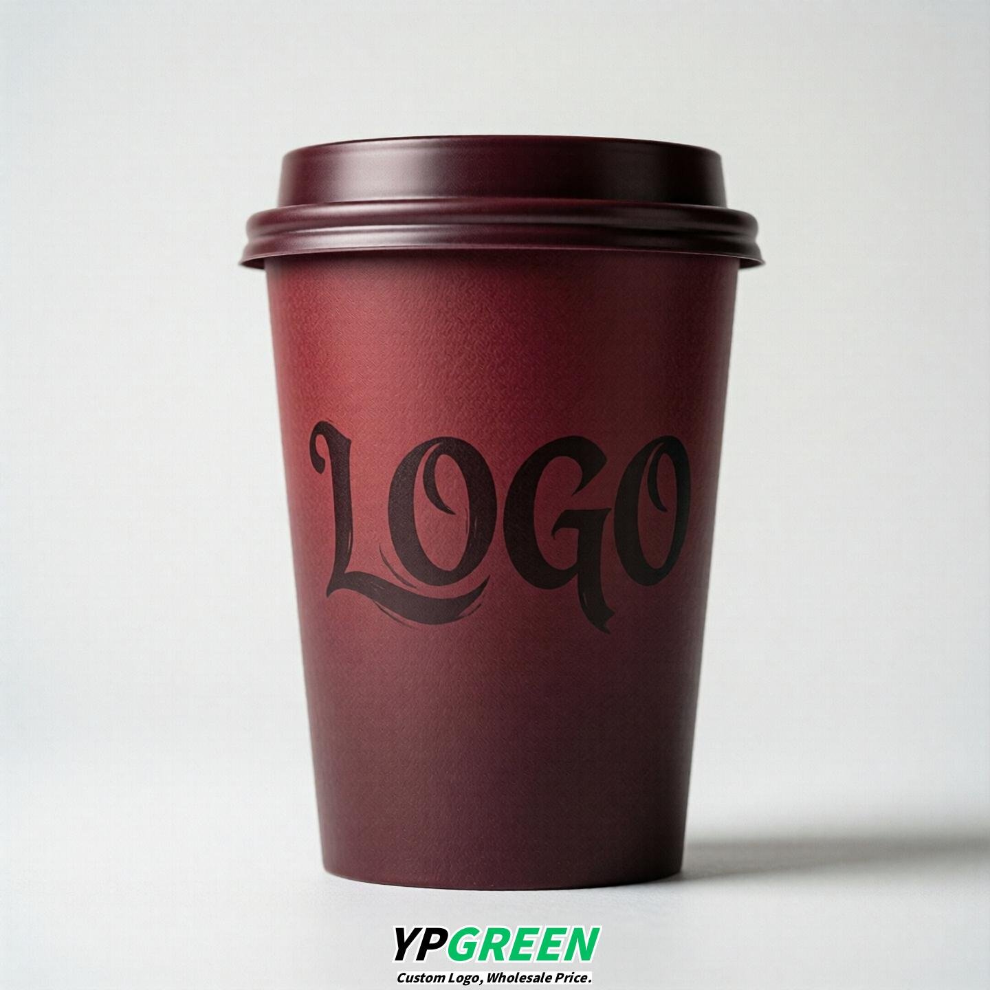 Burgundy Gradient Paper Cups 8oz/10oz/12oz/16oz/20oz/22oz
