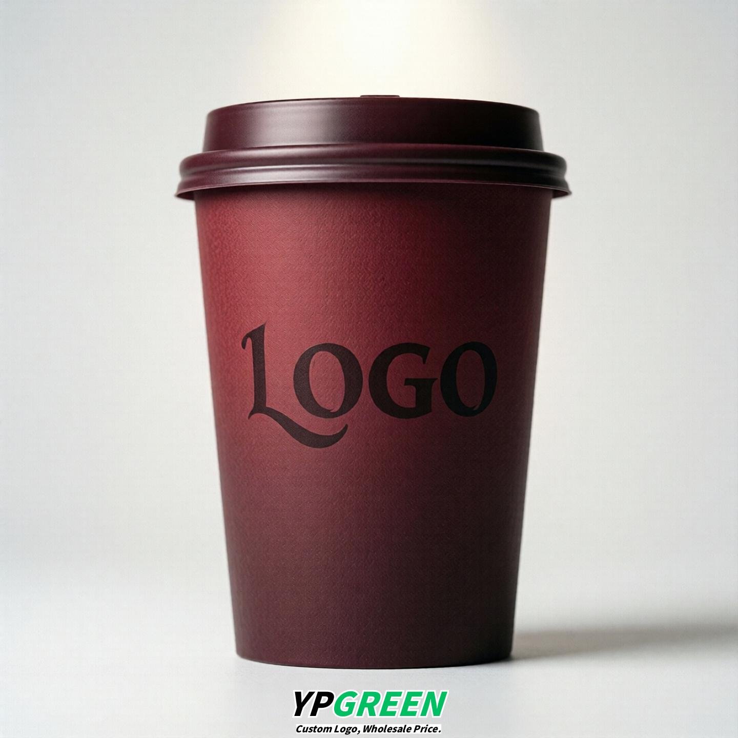 Burgundy Gradient Paper Cups 8oz/10oz/12oz/16oz/20oz/22oz
