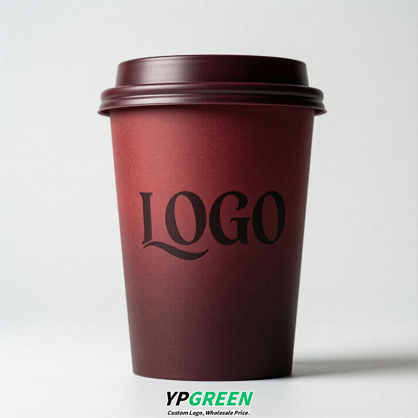 Burgundy Gradient Paper Cups 8oz/10oz/12oz/16oz/20oz/22oz