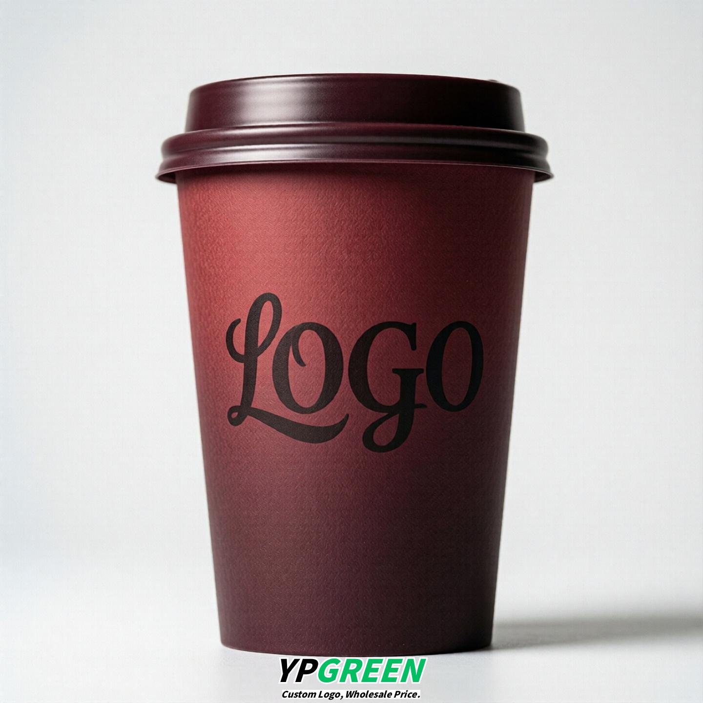 Burgundy Gradient Paper Cups 8oz/10oz/12oz/16oz/20oz/22oz