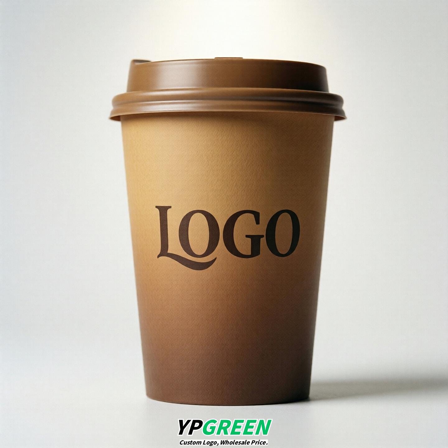 Camel Gradient Paper Cups 8oz/10oz/12oz/16oz/20oz/22oz