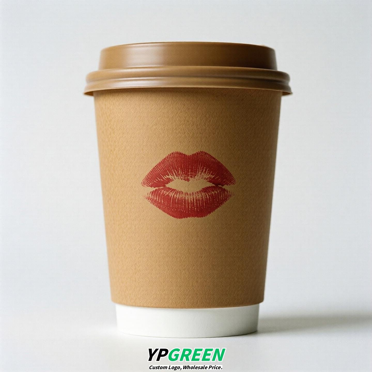 Camel Paper Cups with Lips Print 10oz/12oz/16oz/20oz/22oz