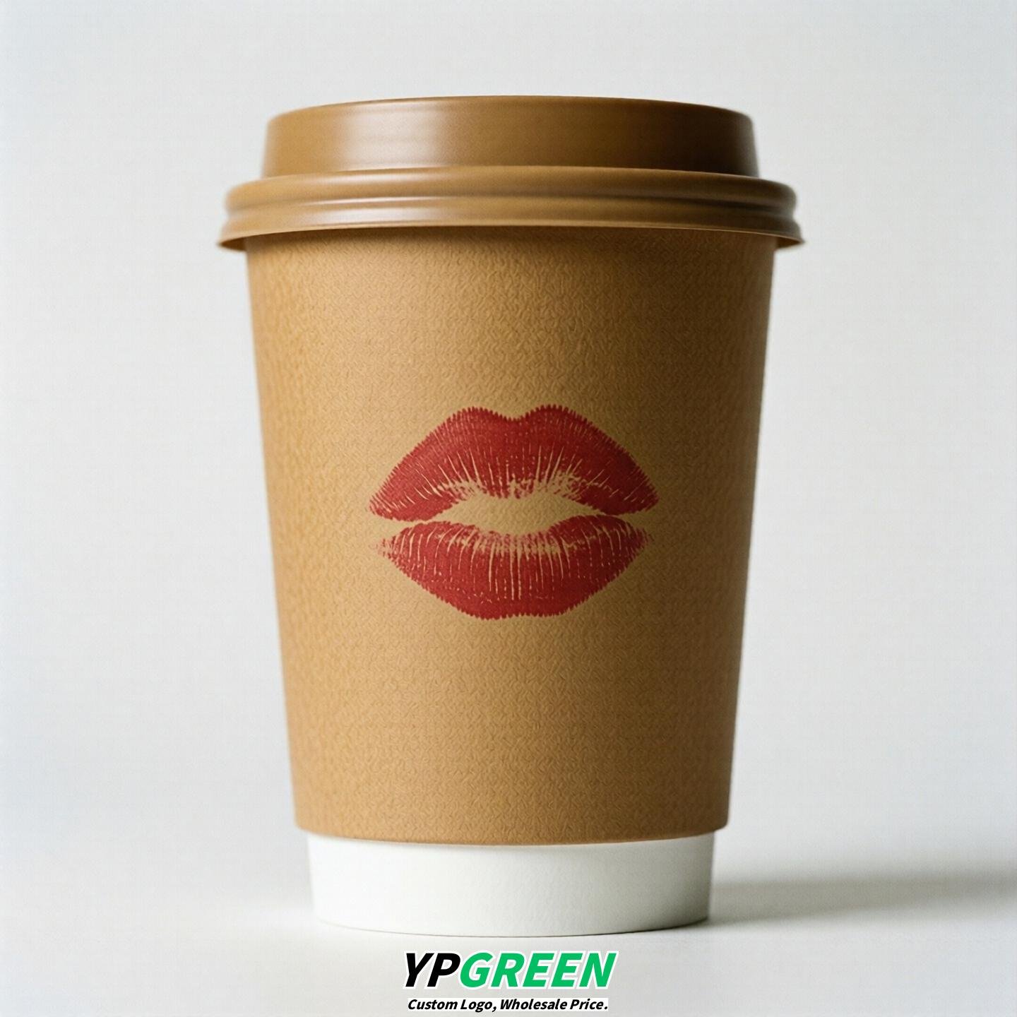 Camel Paper Cups with Lips Print 10oz/12oz/16oz/20oz/22oz