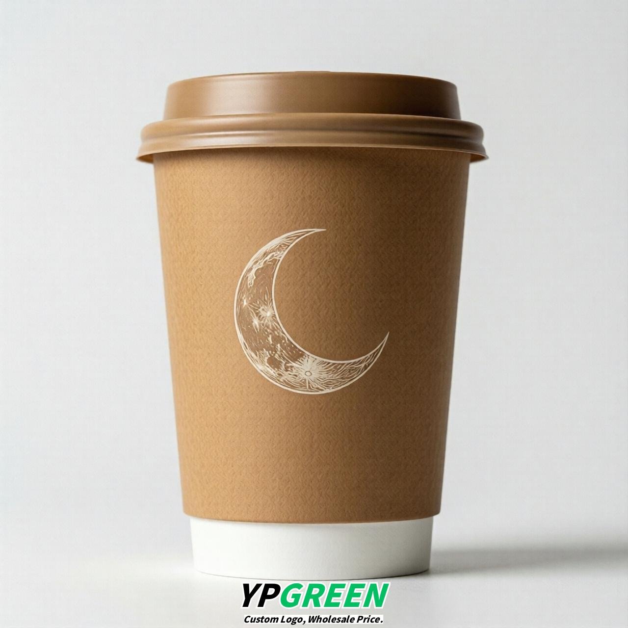 Camel Moon Paper Cups with Lids 8-24oz
