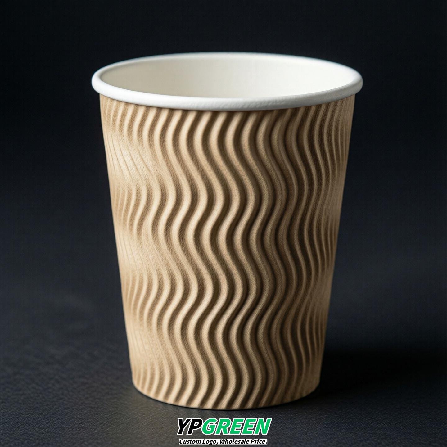 Champagne Embossed Paper Cups 10oz/12oz/16oz/20oz/22oz