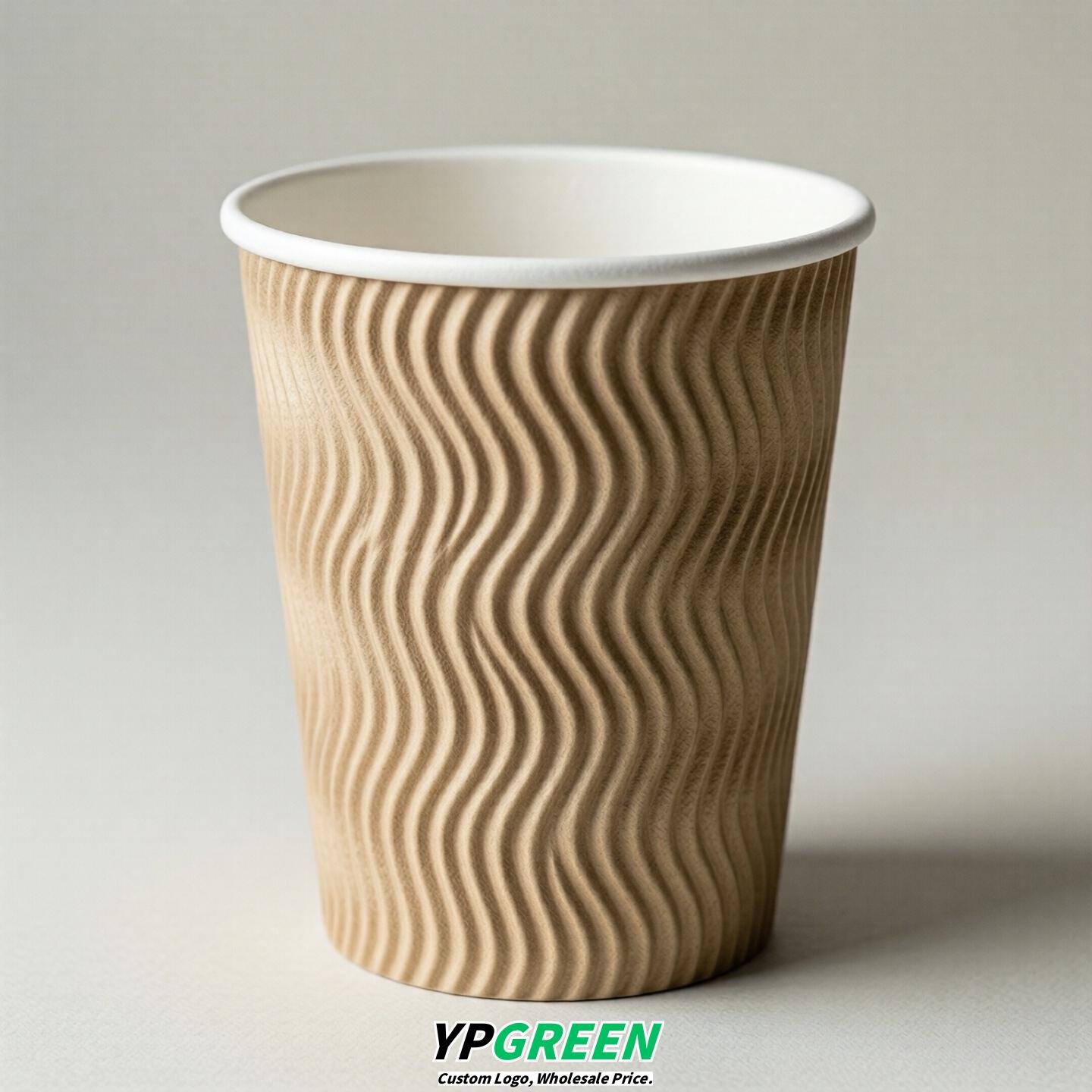 Champagne Embossed Paper Cups 10oz/12oz/16oz/20oz/22oz