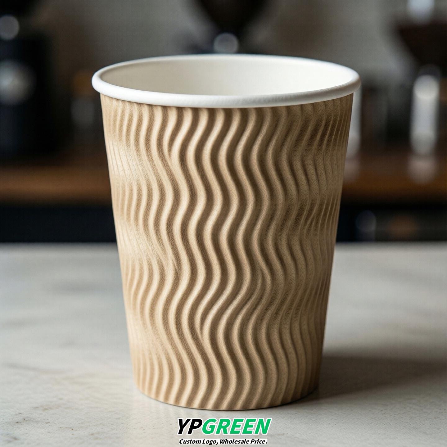 Champagne Embossed Paper Cups 10oz/12oz/16oz/20oz/22oz