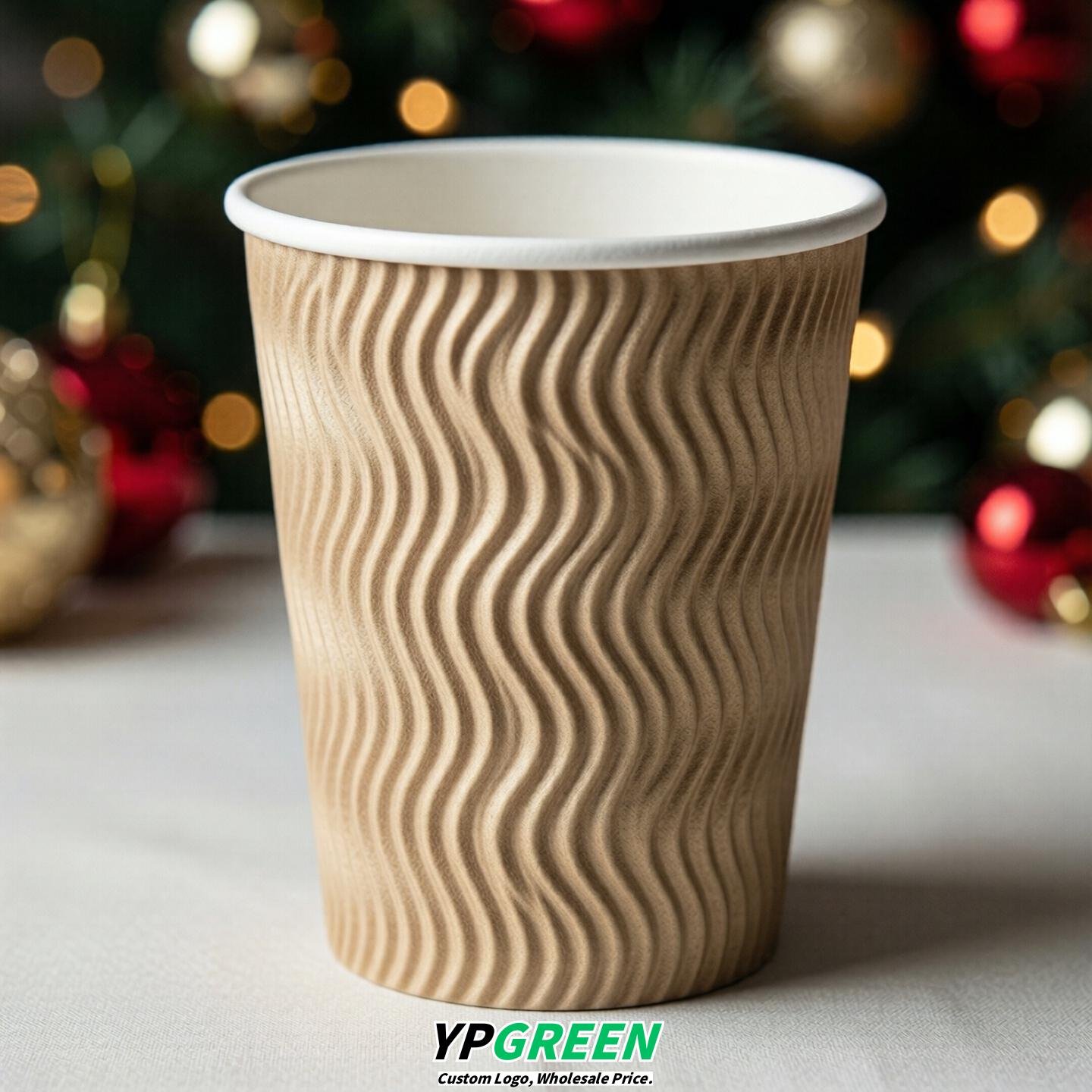 Champagne Embossed Paper Cups 10oz/12oz/16oz/20oz/22oz
