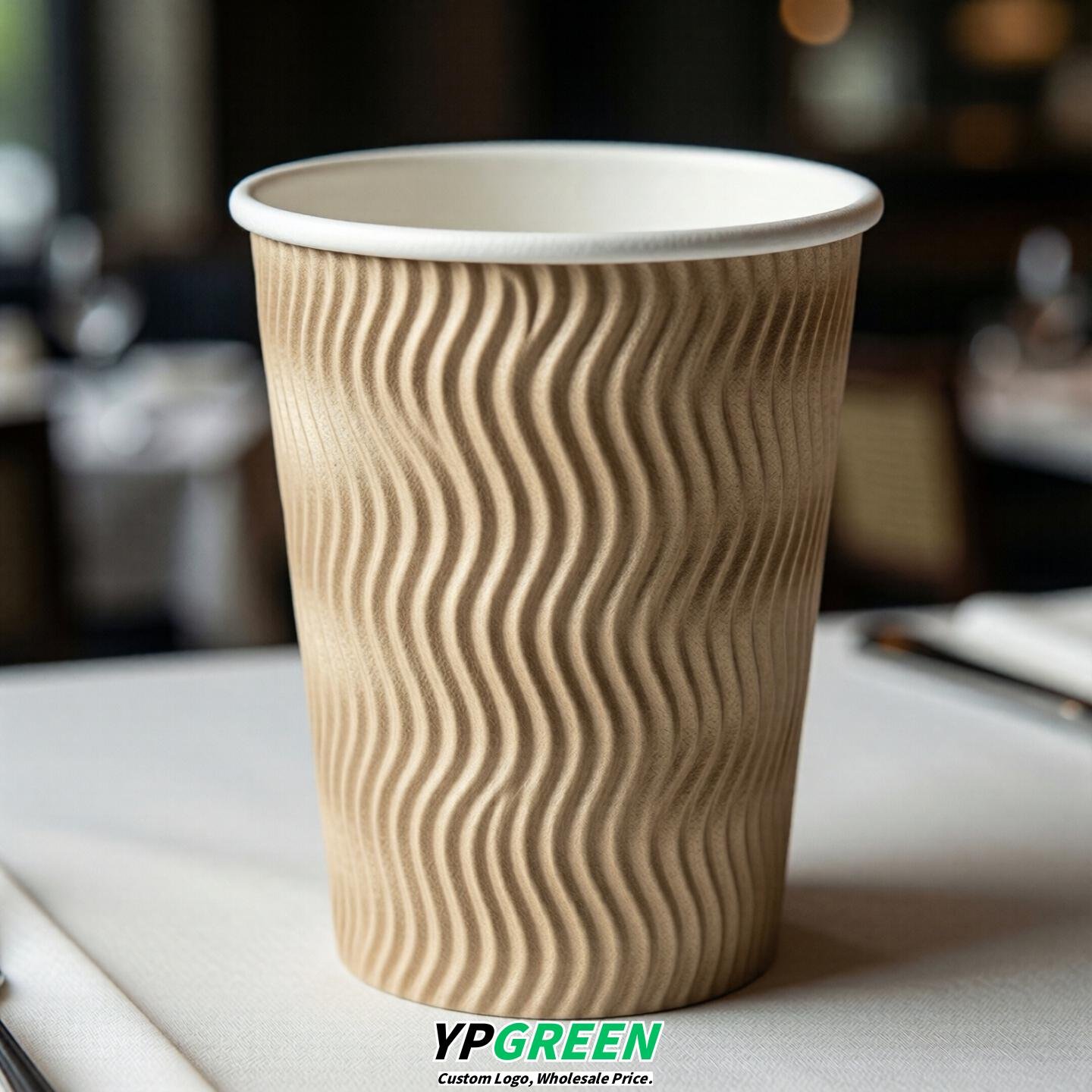 Champagne Embossed Paper Cups 10oz/12oz/16oz/20oz/22oz