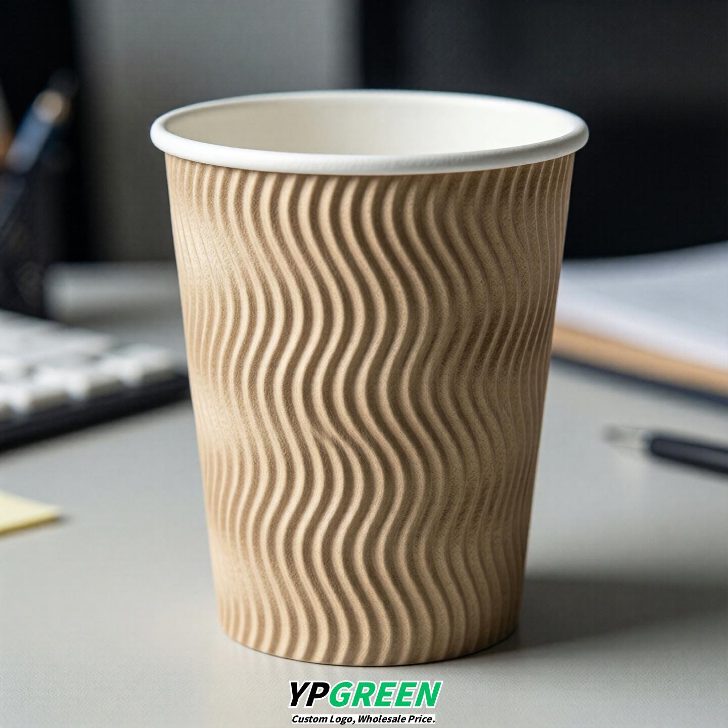 Champagne Embossed Paper Cups 10oz/12oz/16oz/20oz/22oz