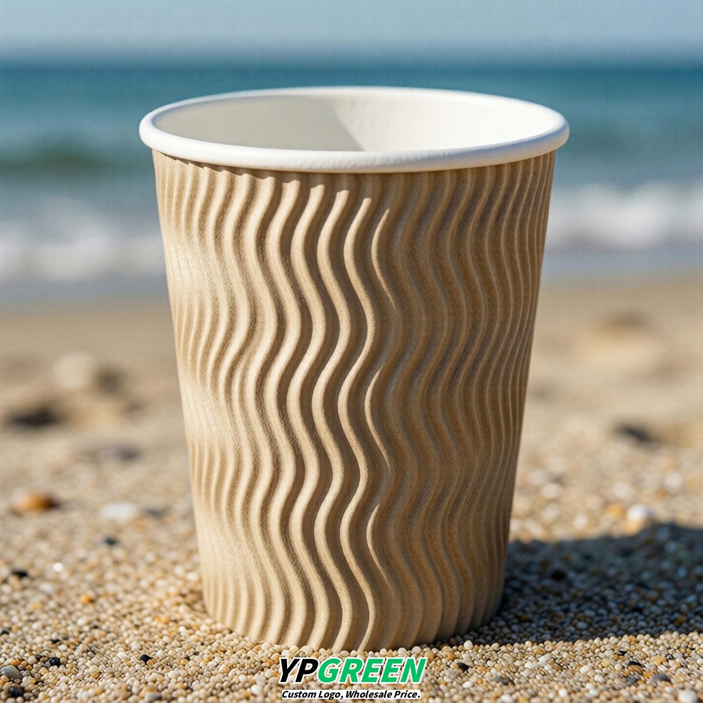 Champagne Embossed Paper Cups 10oz/12oz/16oz/20oz/22oz