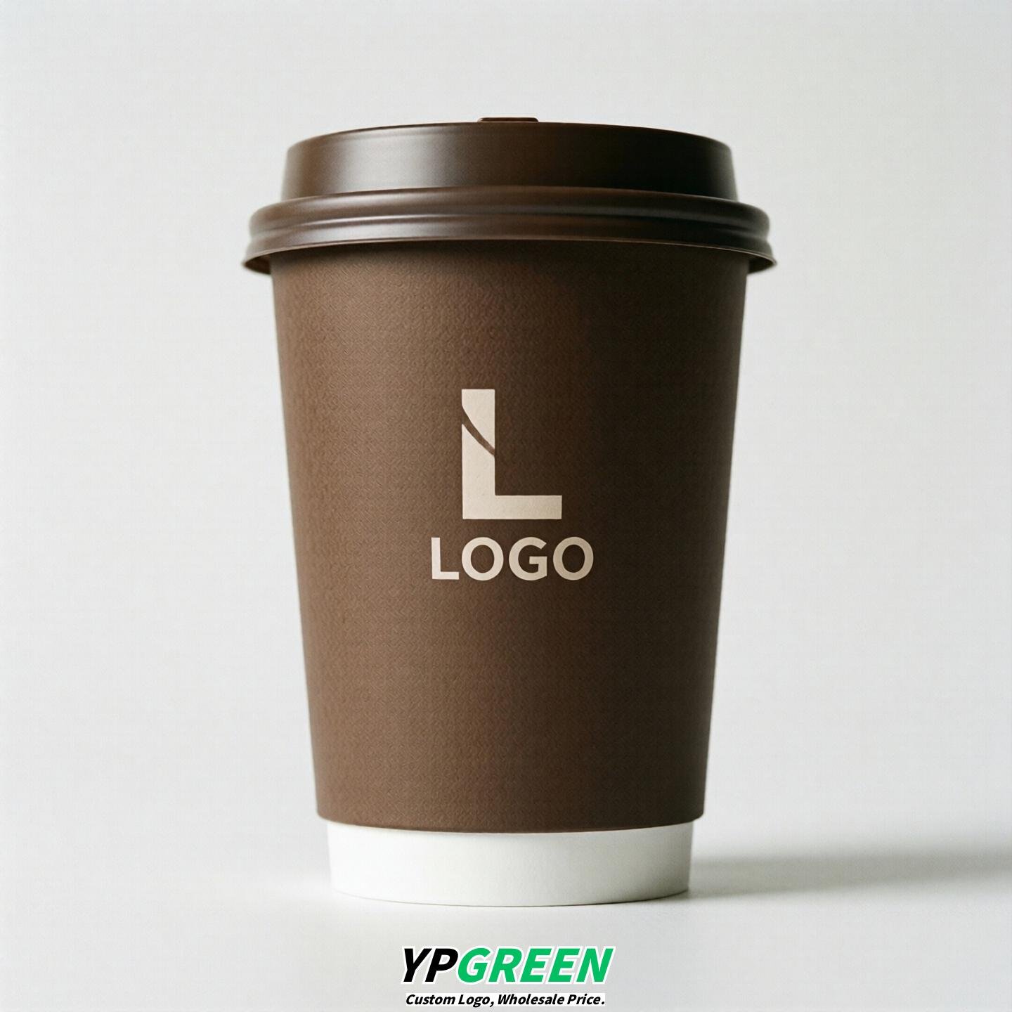 Coffee Custom Logo Paper Cups: 8-24oz & Double Wall