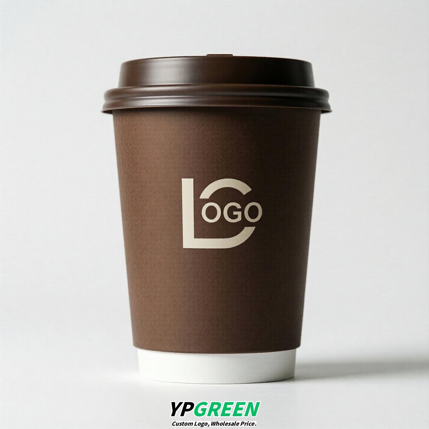 Coffee Custom Logo Paper Cups: 8-24oz & Double Wall