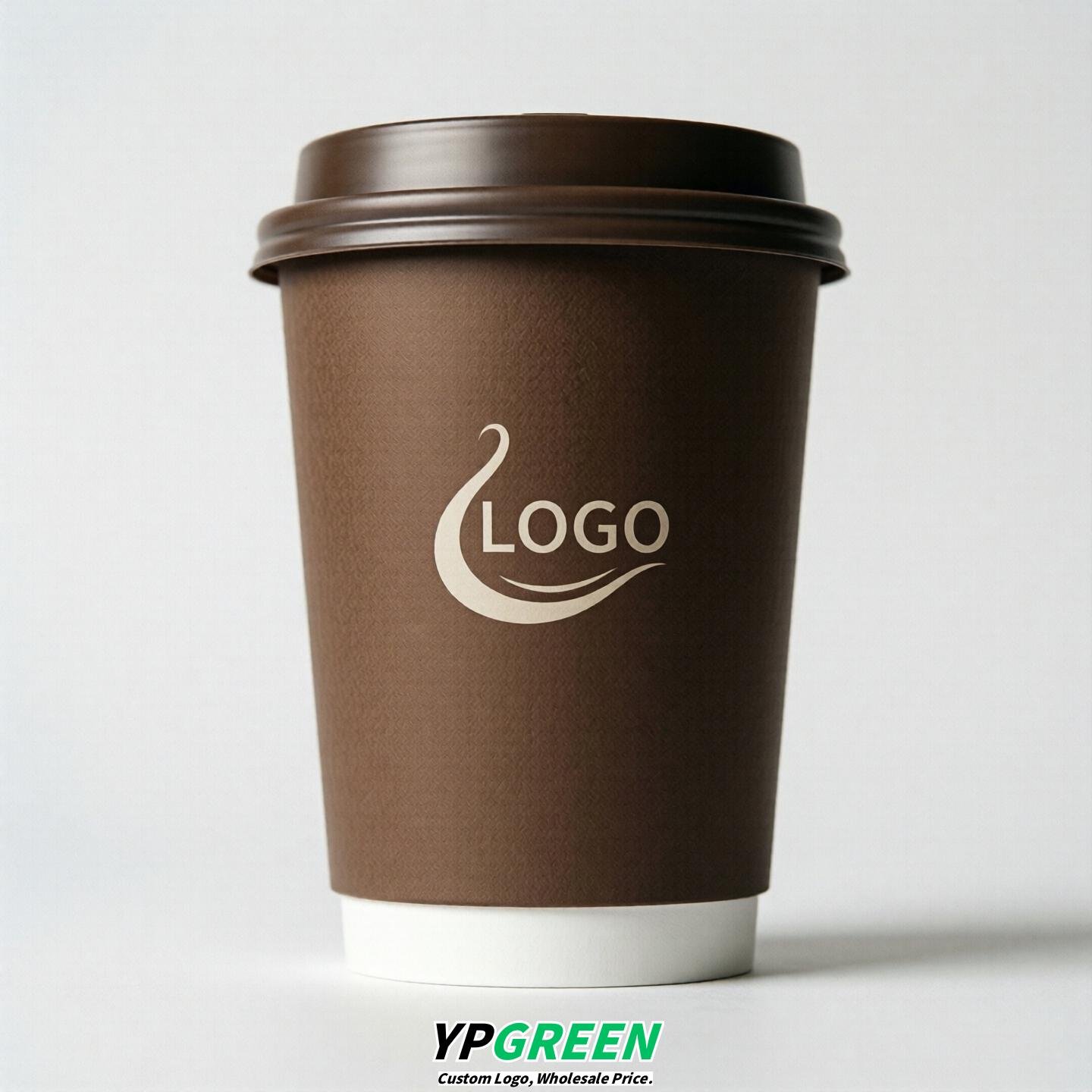 Coffee Custom Logo Paper Cups: 8-24oz & Double Wall