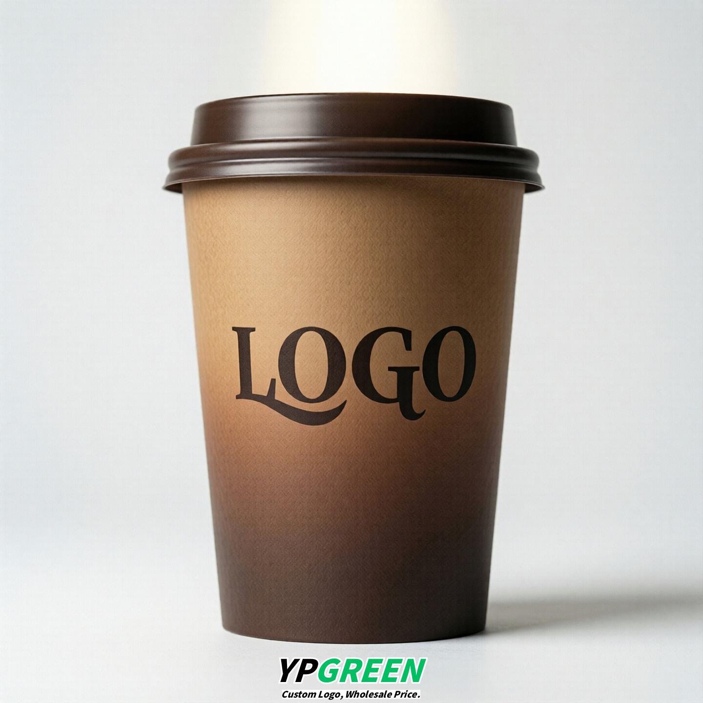 Coffee Gradient Paper Cups 8oz/10oz/12oz/16oz/20oz/22oz