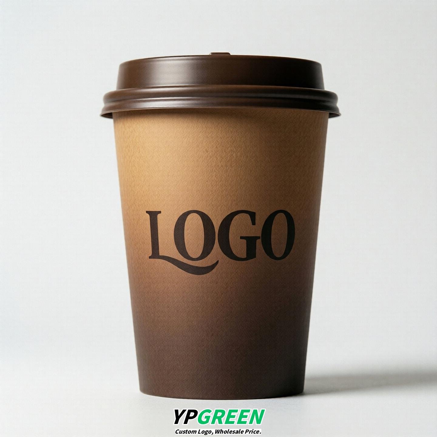 Coffee Gradient Paper Cups 8oz/10oz/12oz/16oz/20oz/22oz
