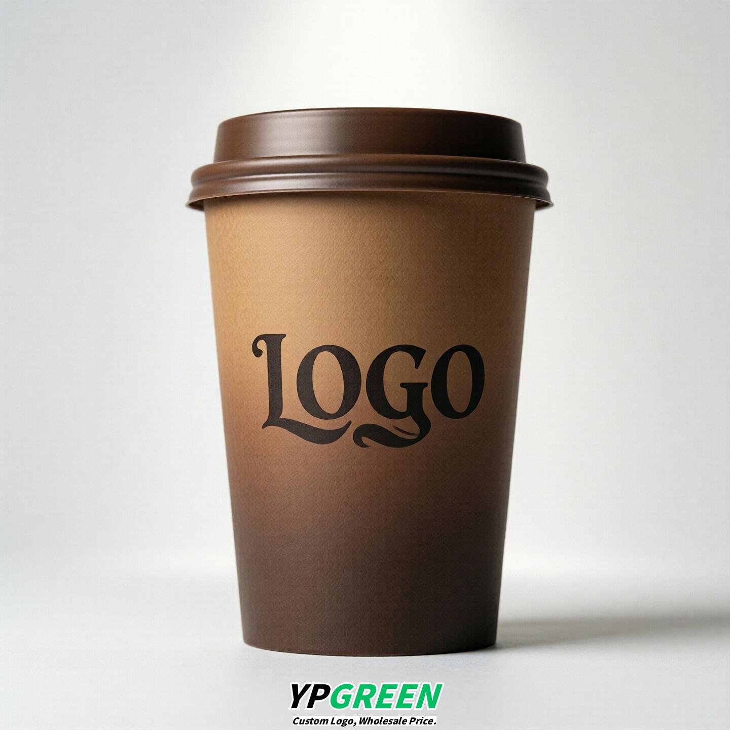 Coffee Gradient Paper Cups 8oz/10oz/12oz/16oz/20oz/22oz