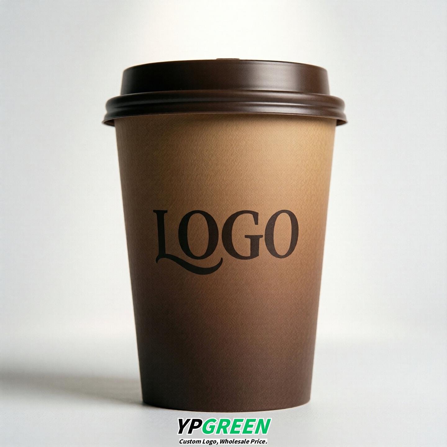 Coffee Gradient Paper Cups 8oz/10oz/12oz/16oz/20oz/22oz