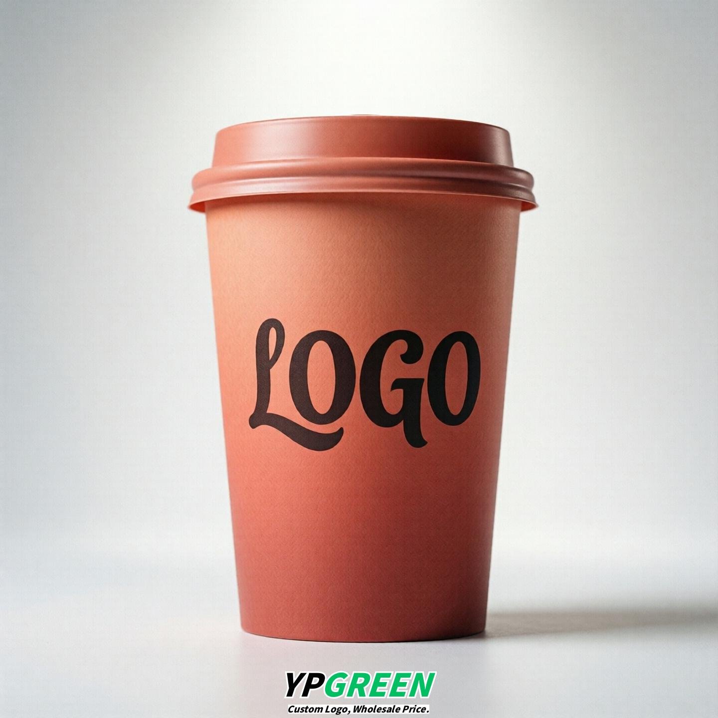 Coral Gradient Paper Cups 8oz/10oz/12oz/16oz/20oz/22oz