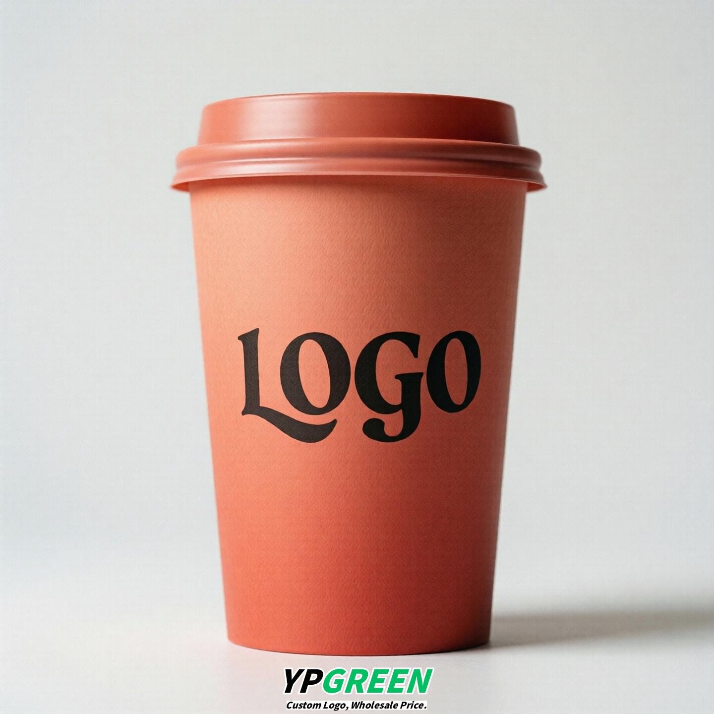 Coral Gradient Paper Cups 8oz/10oz/12oz/16oz/20oz/22oz