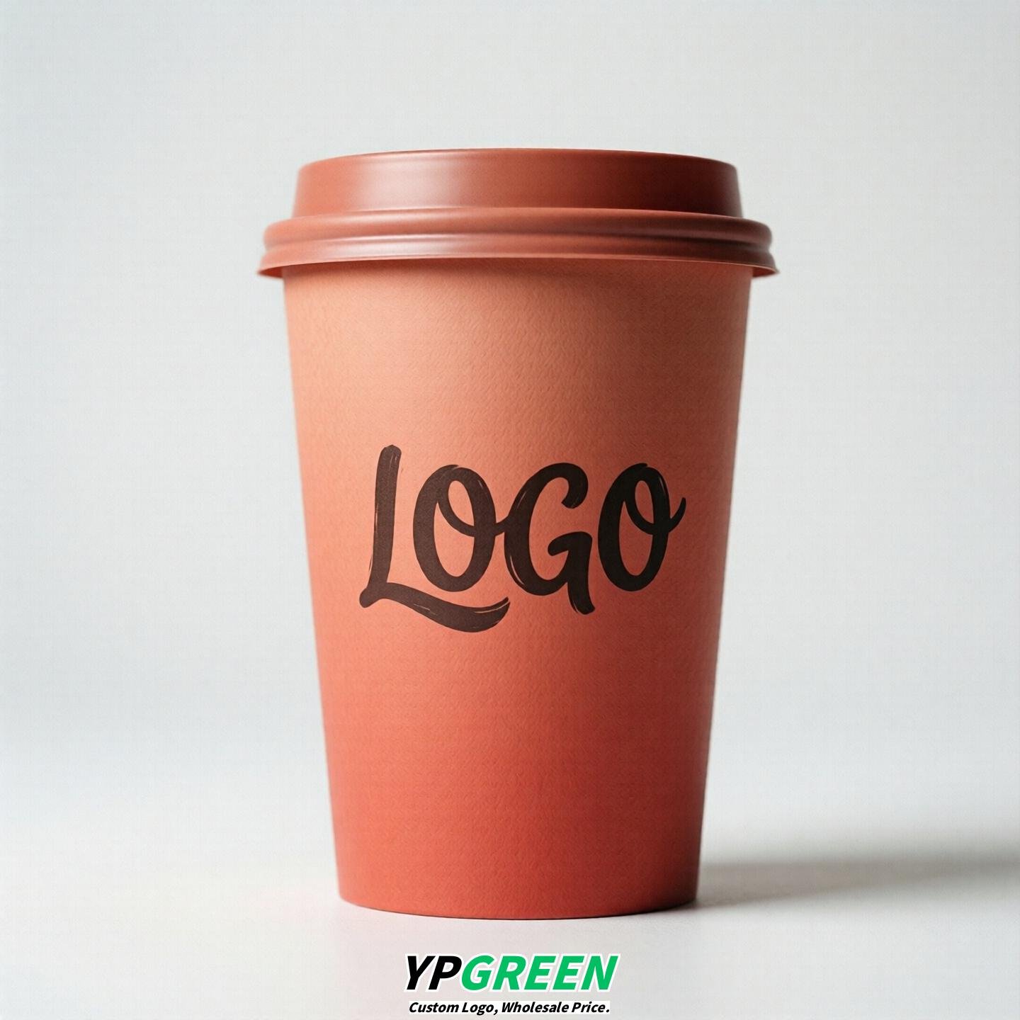 Coral Gradient Paper Cups 8oz/10oz/12oz/16oz/20oz/22oz