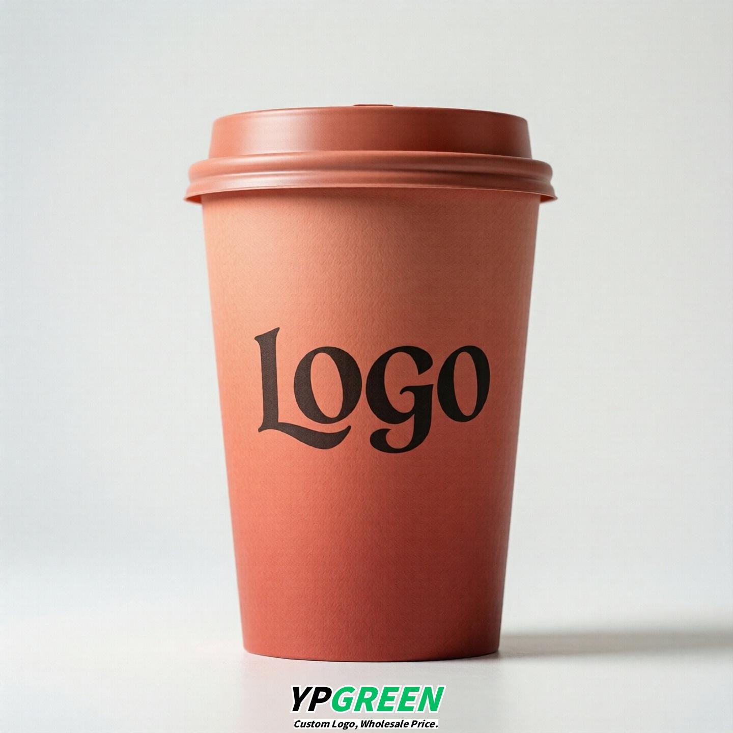 Coral Gradient Paper Cups 8oz/10oz/12oz/16oz/20oz/22oz