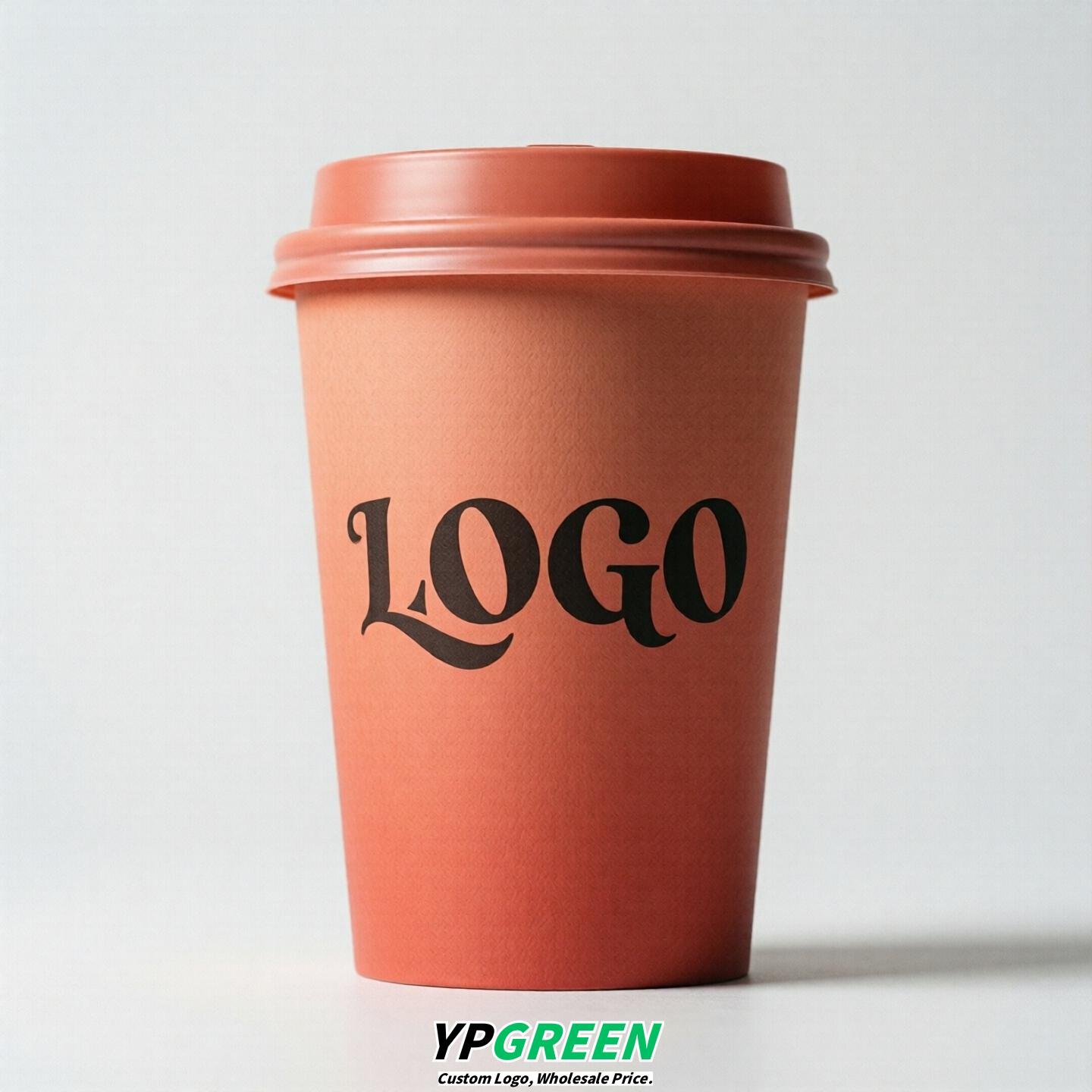Coral Gradient Paper Cups 8oz/10oz/12oz/16oz/20oz/22oz