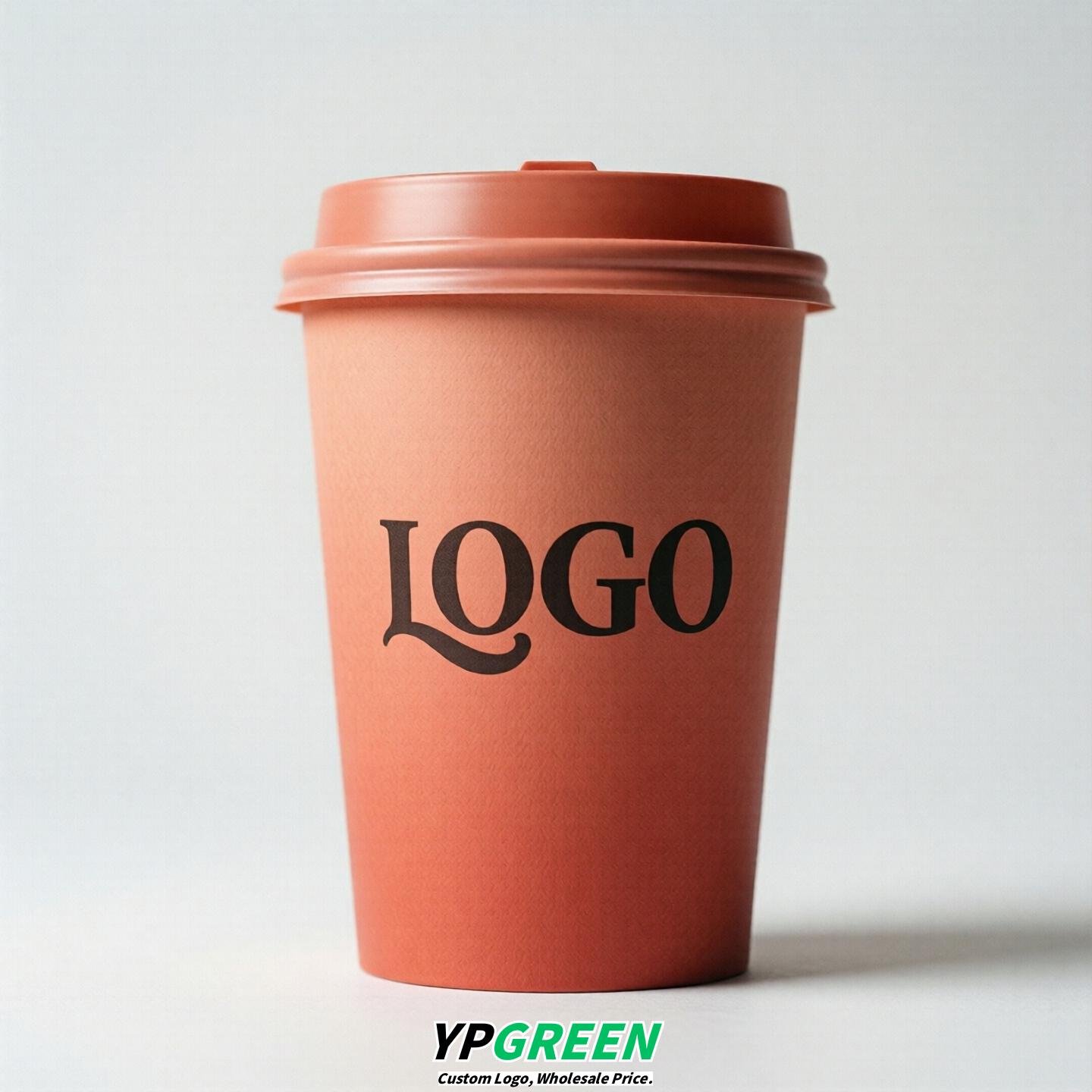 Coral Gradient Paper Cups 8oz/10oz/12oz/16oz/20oz/22oz