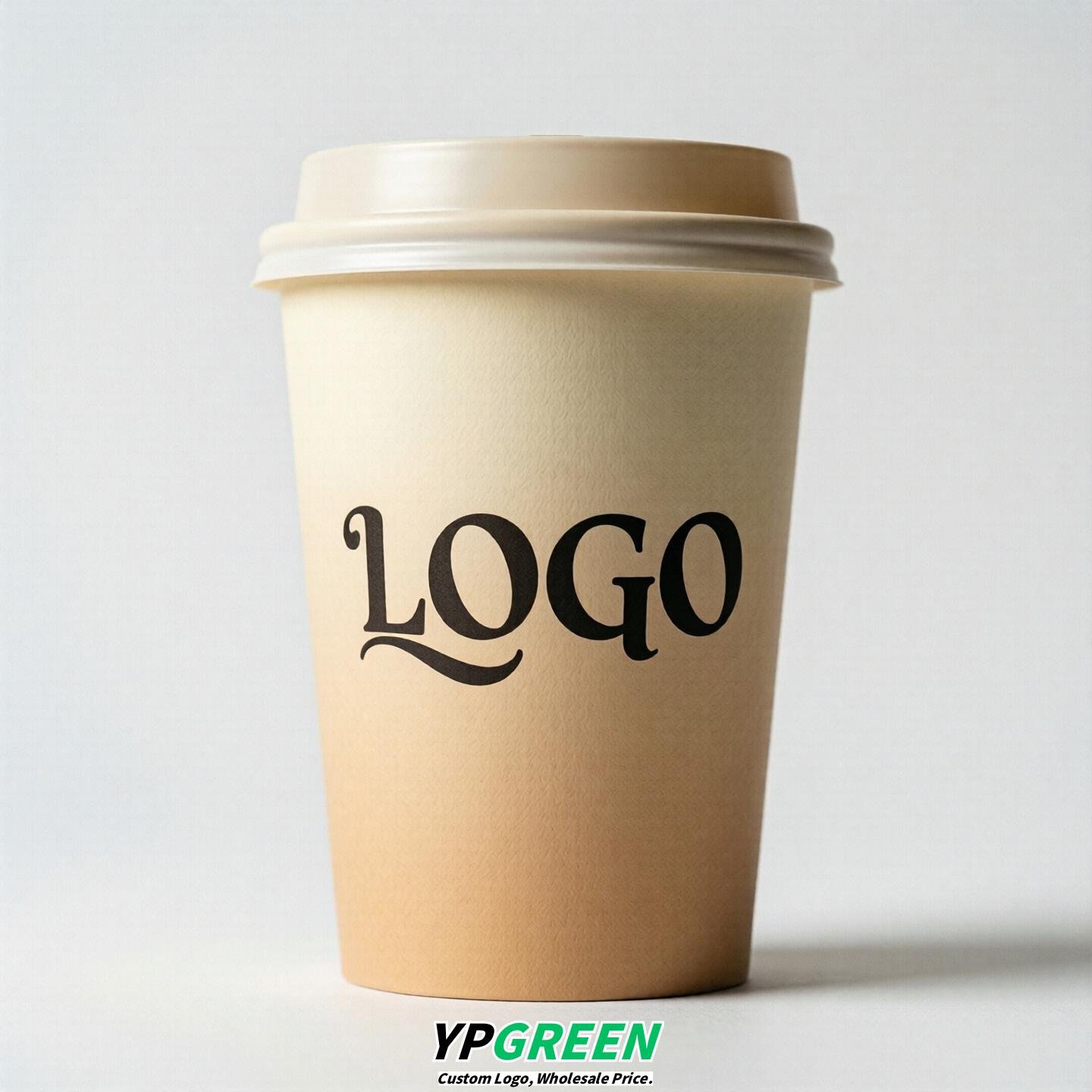Cream Gradient Paper Cups 8oz/10oz/12oz/16oz/20oz/22oz