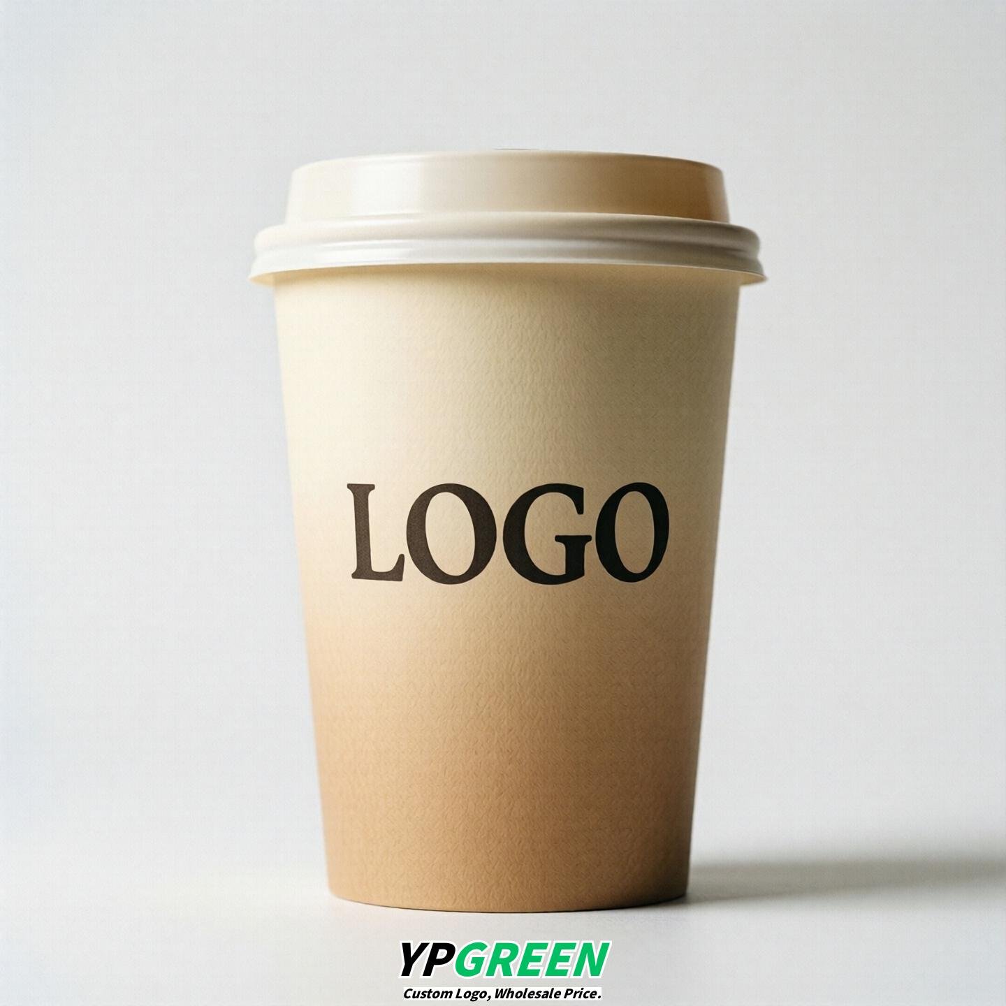 Cream Gradient Paper Cups 8oz/10oz/12oz/16oz/20oz/22oz