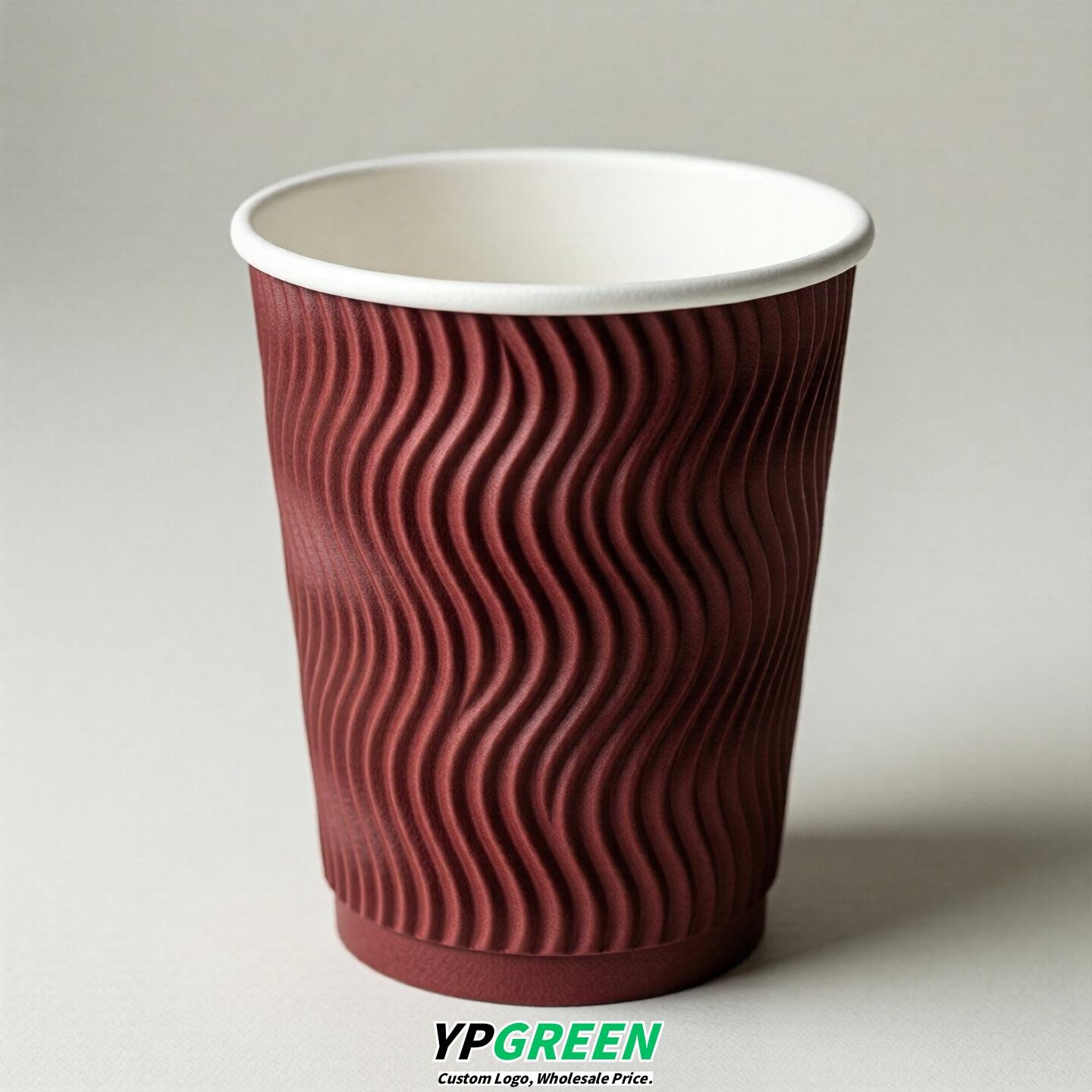 Crimson Embossed Paper Cups 10oz/12oz/16oz/20oz/22oz