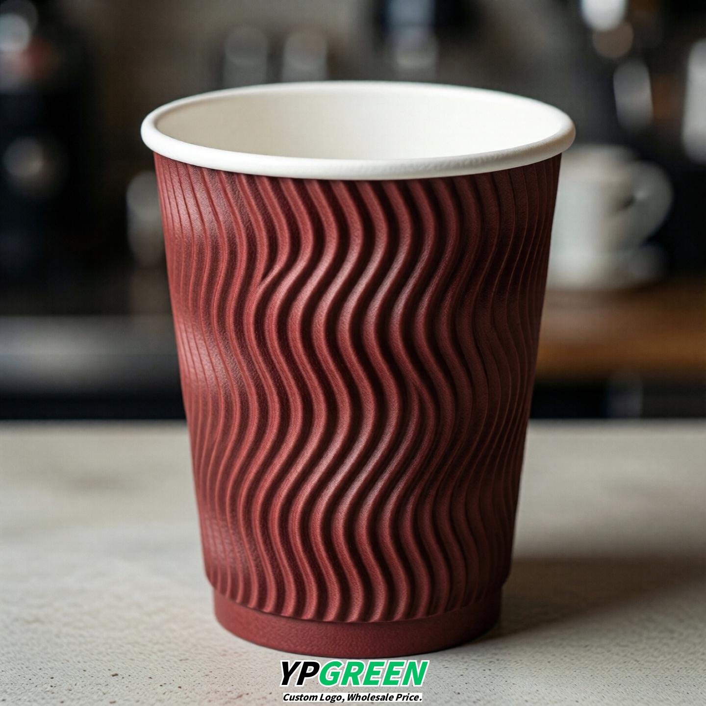 Crimson Embossed Paper Cups 10oz/12oz/16oz/20oz/22oz