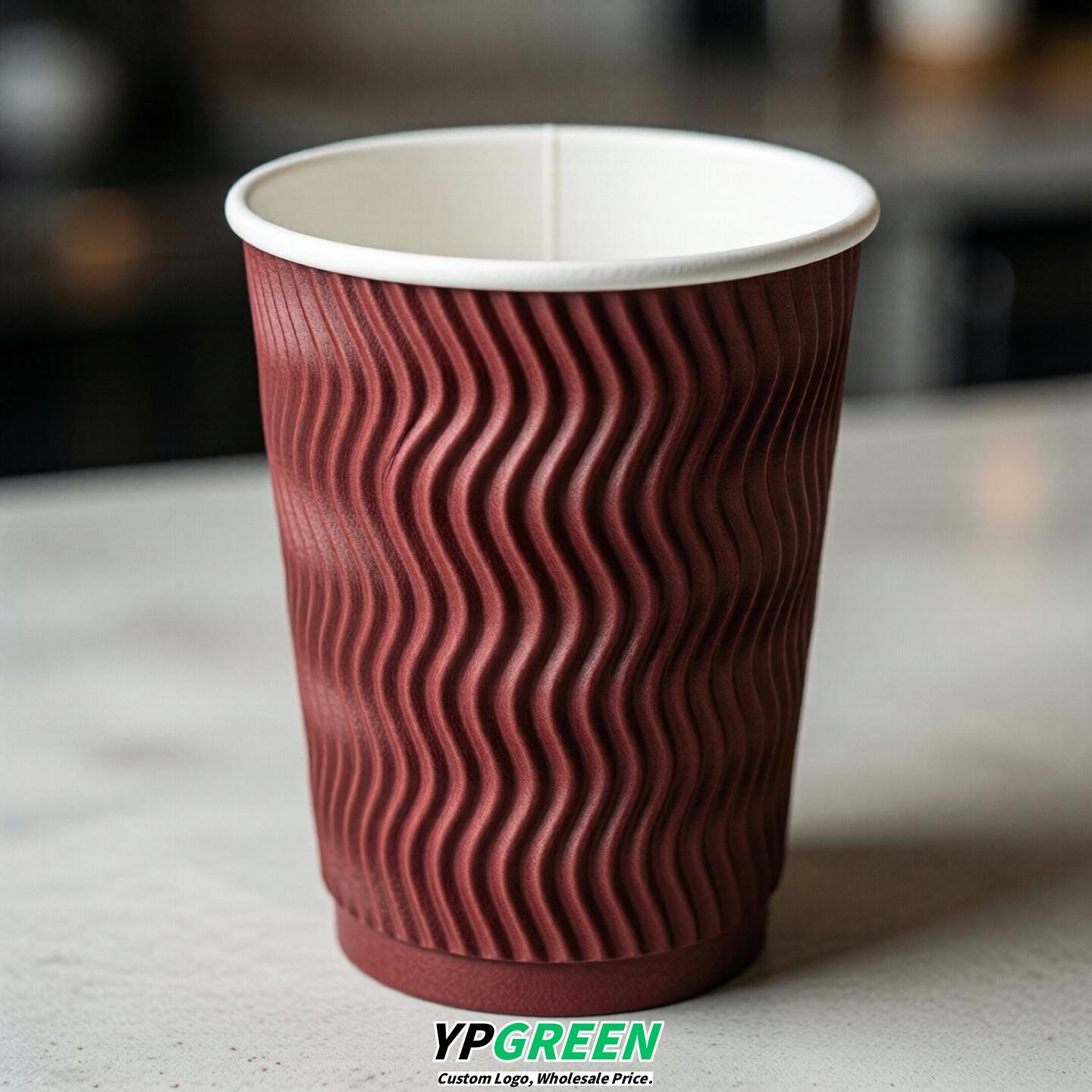 Crimson Embossed Paper Cups 10oz/12oz/16oz/20oz/22oz