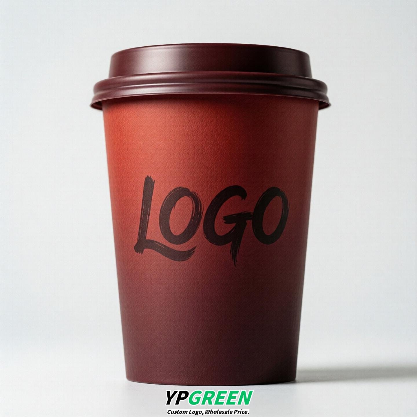 Crimson Gradient Paper Cups 8oz/10oz/12oz/16oz/20oz/22oz