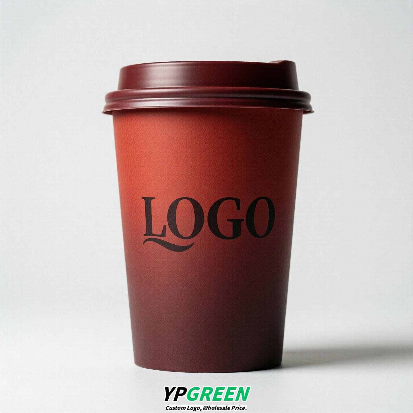 Crimson Gradient Paper Cups 8oz/10oz/12oz/16oz/20oz/22oz