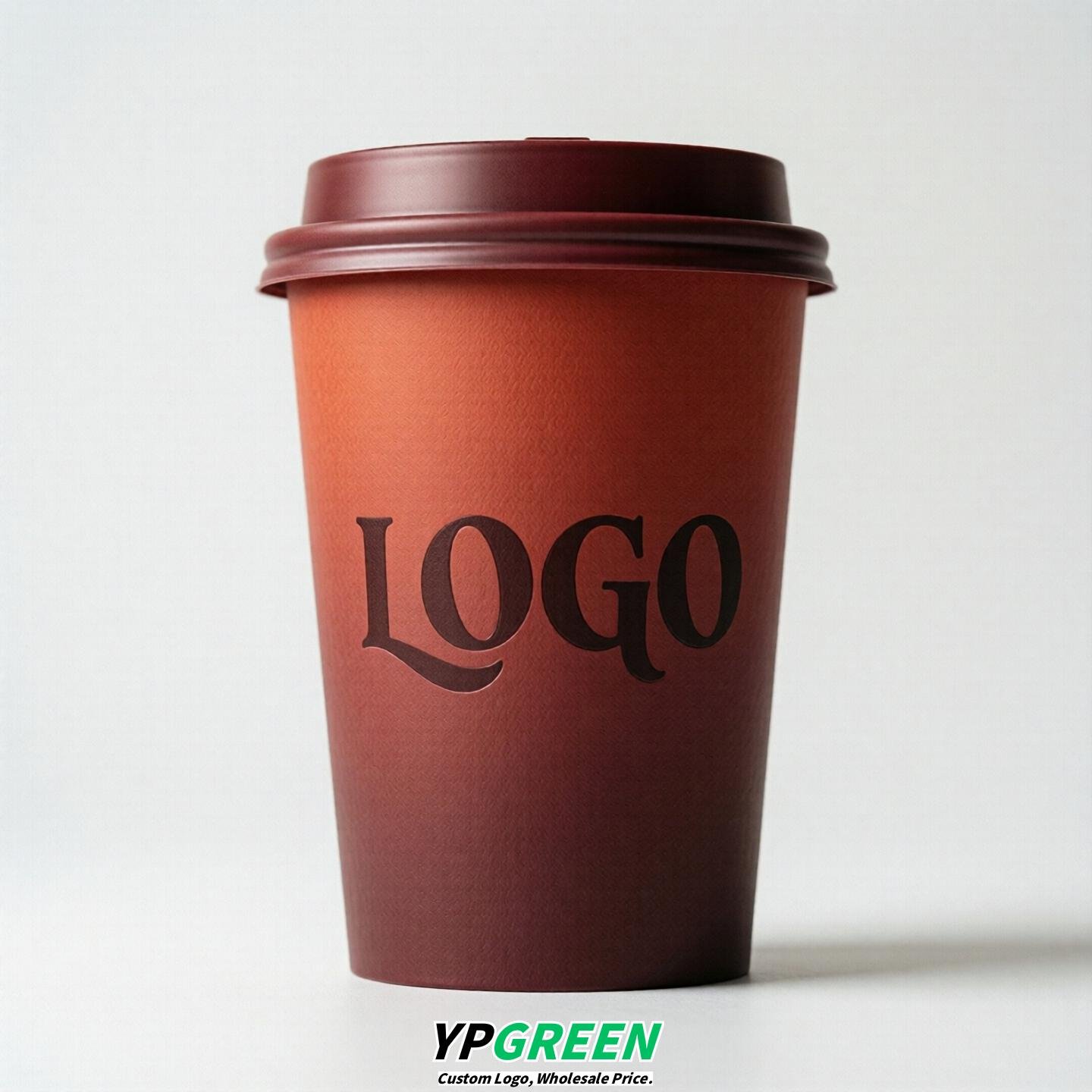 Crimson Gradient Paper Cups 8oz/10oz/12oz/16oz/20oz/22oz
