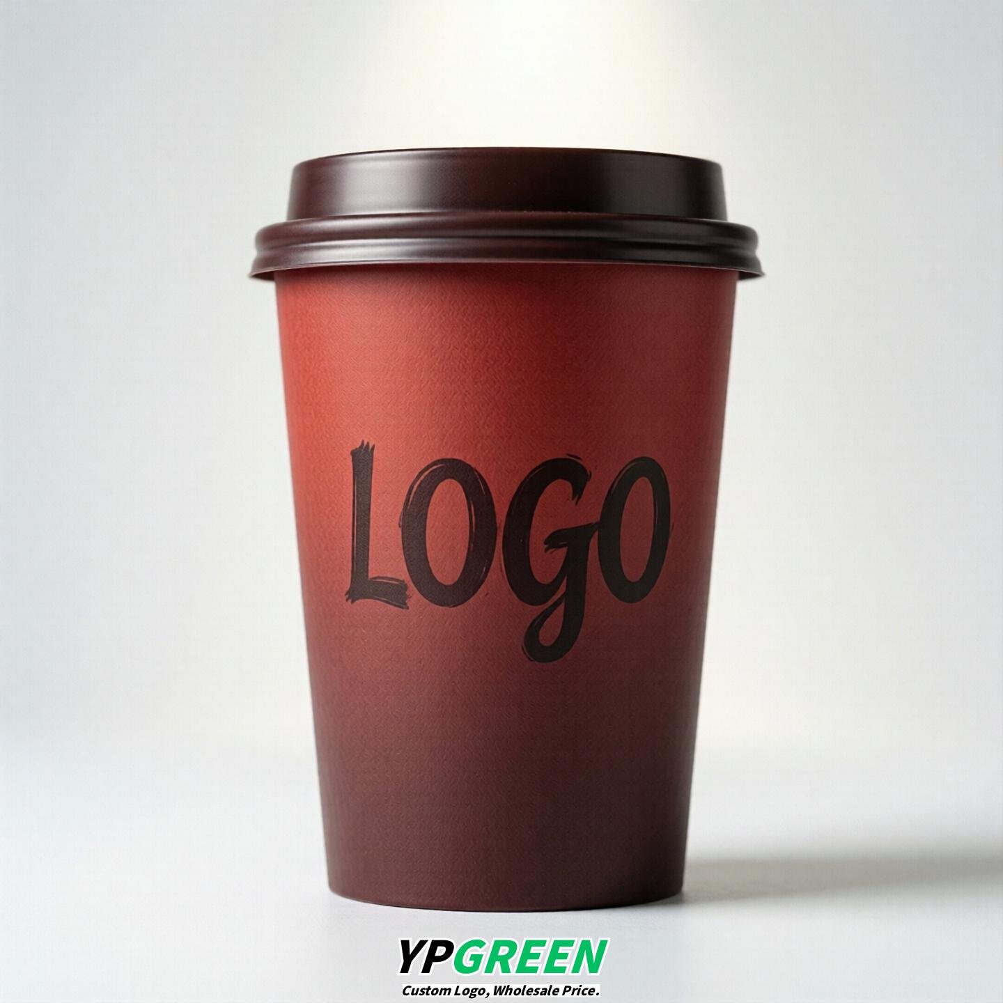 Crimson Gradient Paper Cups 8oz/10oz/12oz/16oz/20oz/22oz
