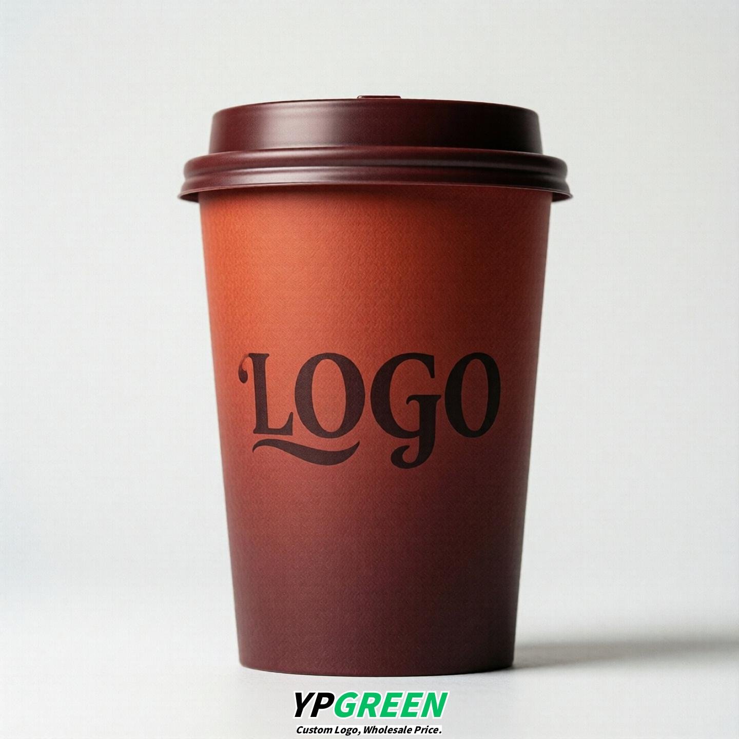 Crimson Gradient Paper Cups 8oz/10oz/12oz/16oz/20oz/22oz