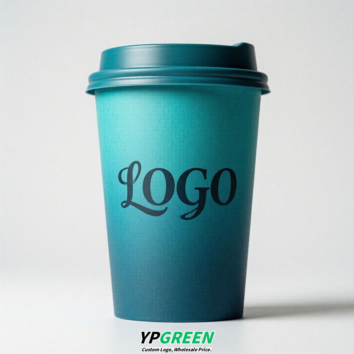 Cyan Gradient Paper Cups 8oz/10oz/12oz/16oz/20oz/22oz