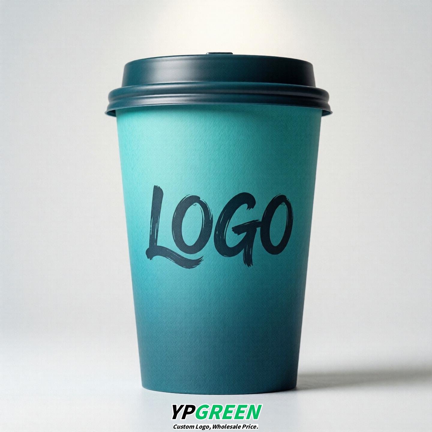 Cyan Gradient Paper Cups 8oz/10oz/12oz/16oz/20oz/22oz