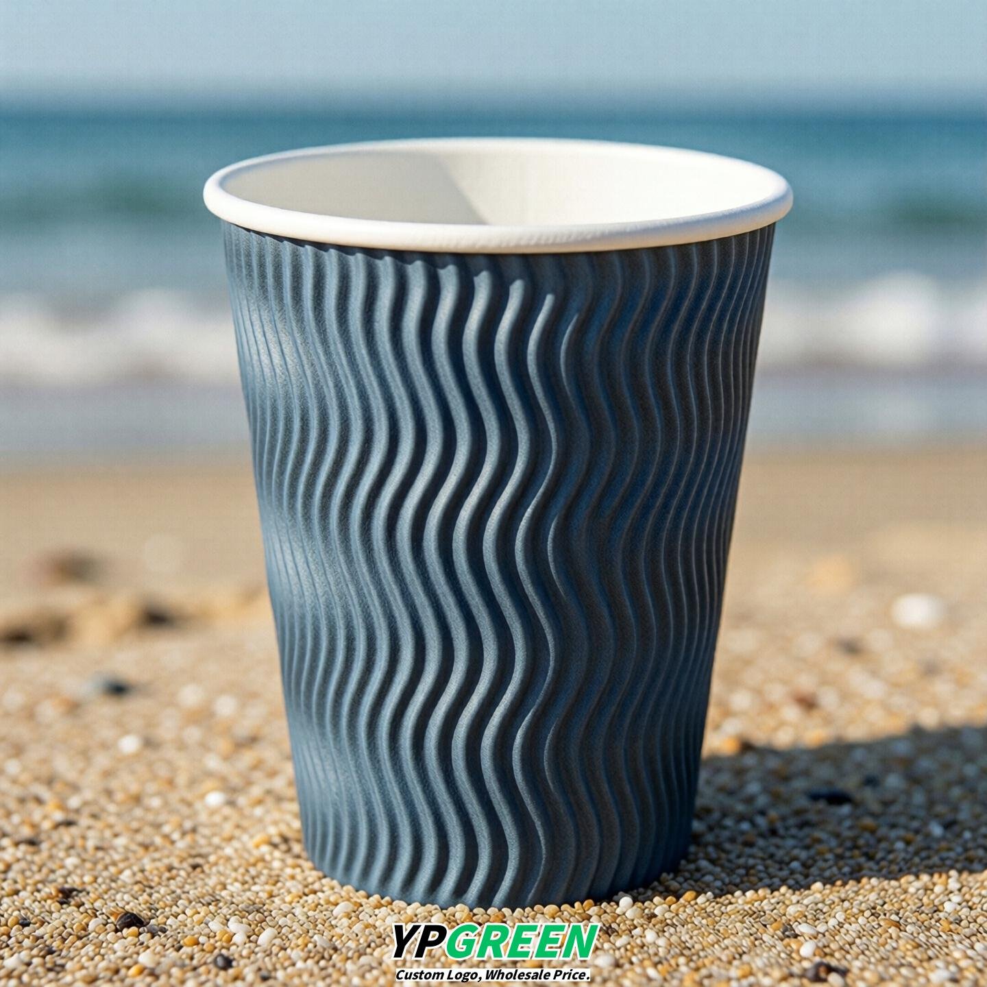 Dusty Blue Embossed Paper Cups 10oz/12oz/16oz/20oz/22oz Dusty Blue Embossed Paper Cups 10oz/12oz/16oz/20oz/22oz