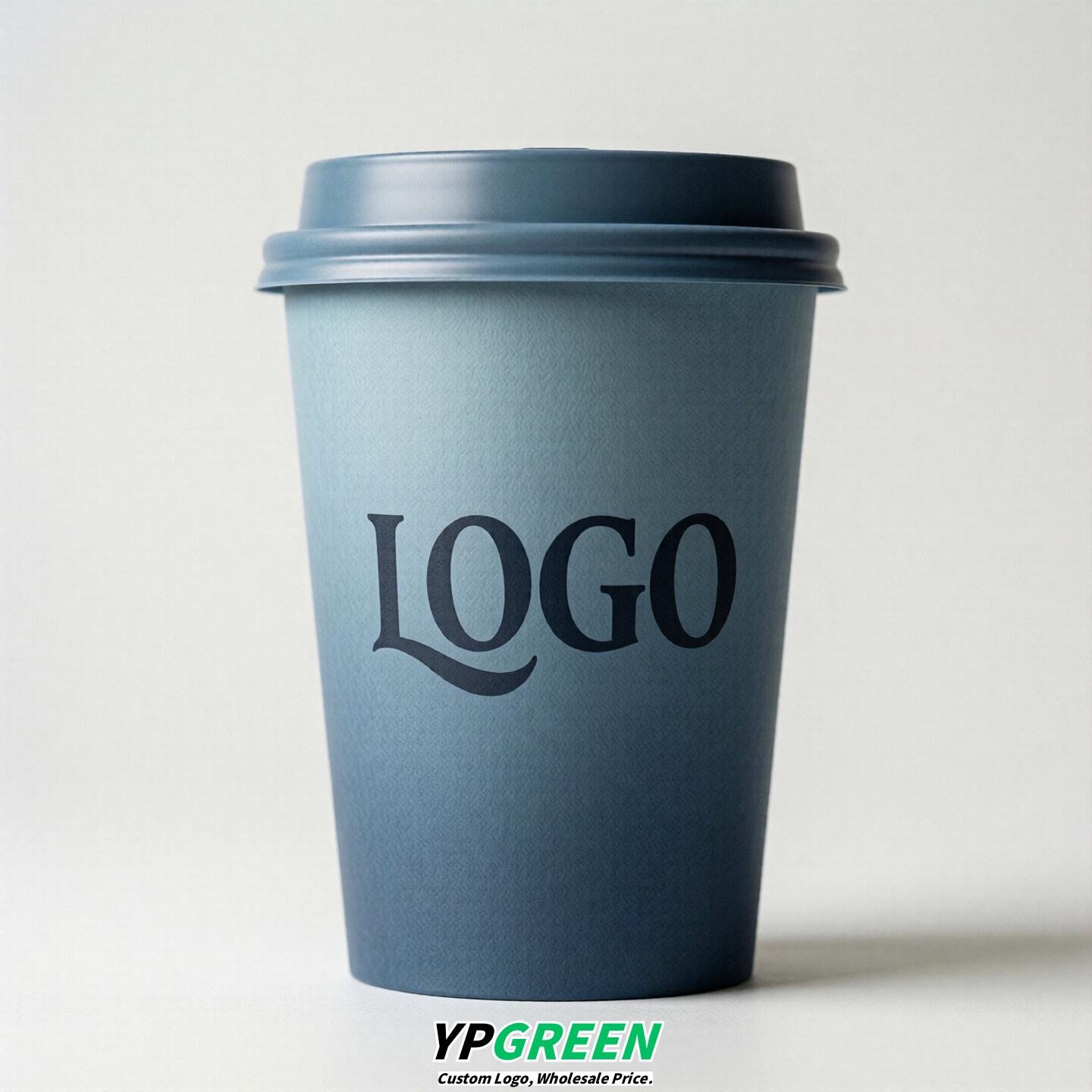 Dusty Blue Gradient Paper Cups 8oz/10oz/12oz/16oz/20oz/22oz
