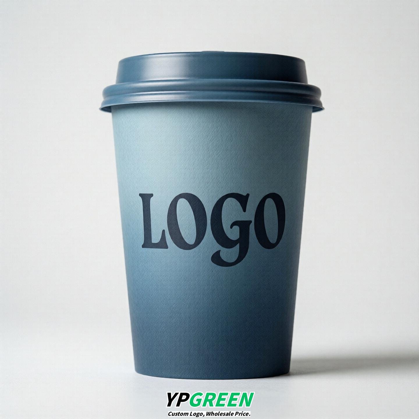 Dusty Blue Gradient Paper Cups 8oz/10oz/12oz/16oz/20oz/22oz