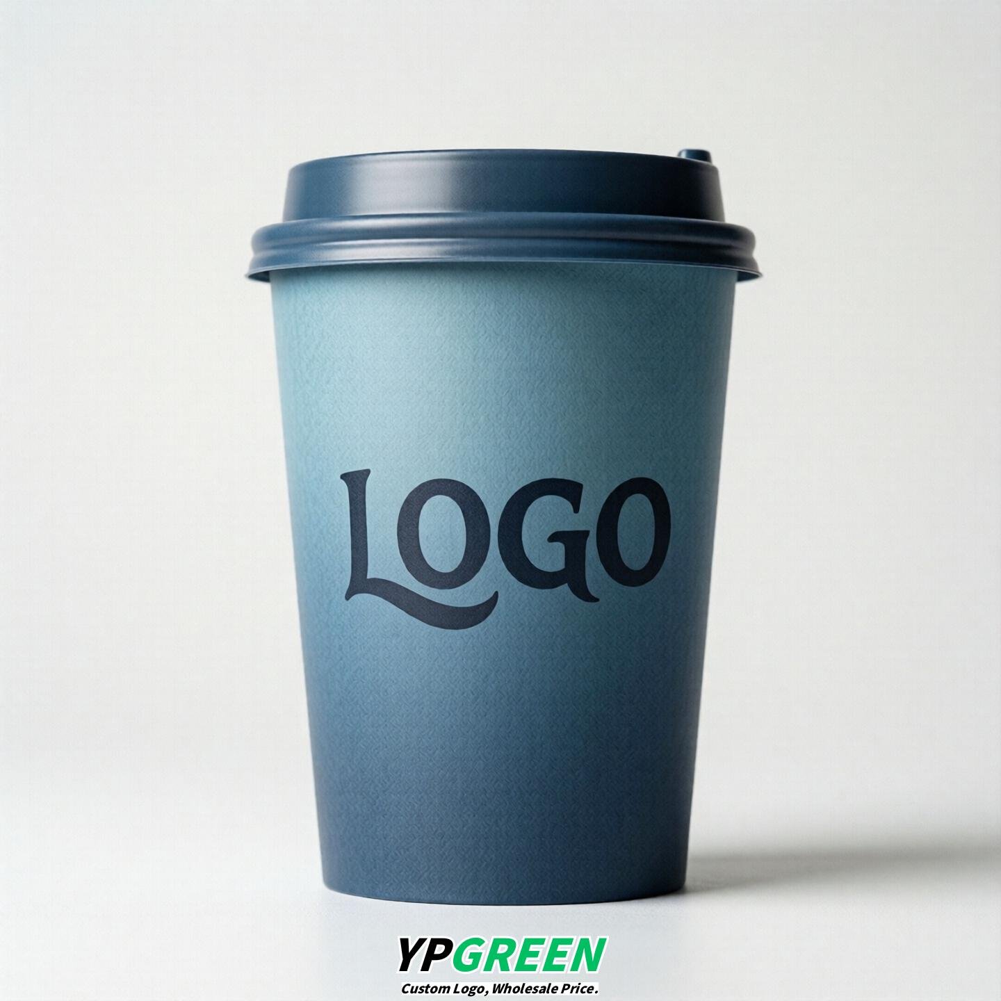 Dusty Blue Gradient Paper Cups 8oz/10oz/12oz/16oz/20oz/22oz