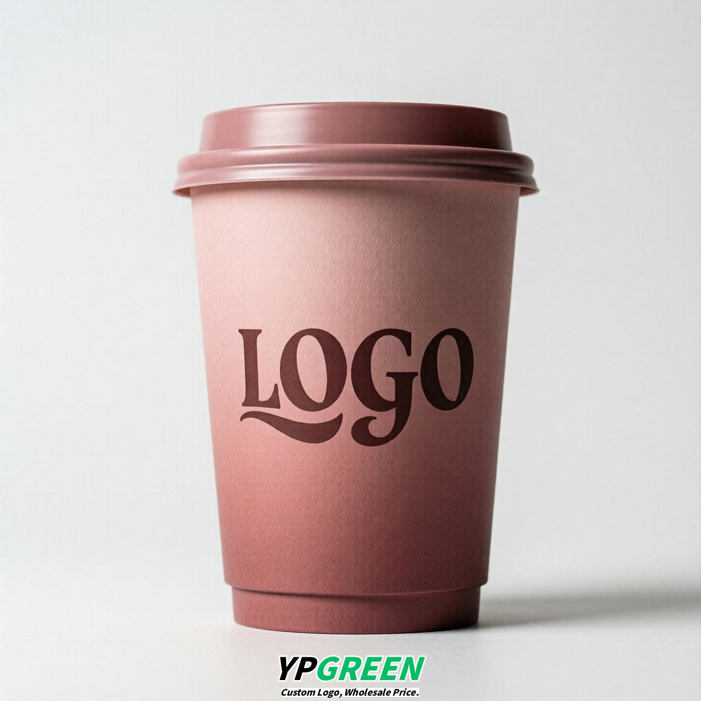 Dusty Pink Gradient Paper Cups 8oz/10oz/12oz/16oz/20oz/22oz