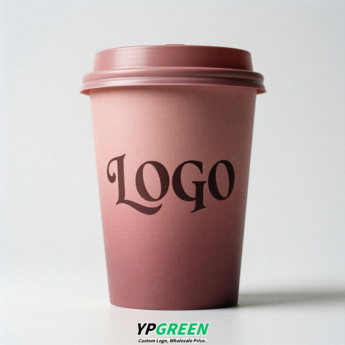 Dusty Pink Gradient Paper Cups 8oz/10oz/12oz/16oz/20oz/22oz